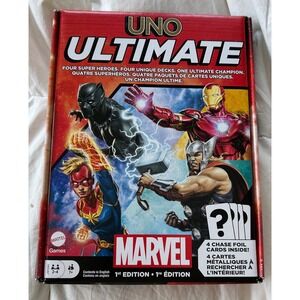 UNO Ultimate Marvel Card Game 1st Edition Four Super Heroes Decks‎